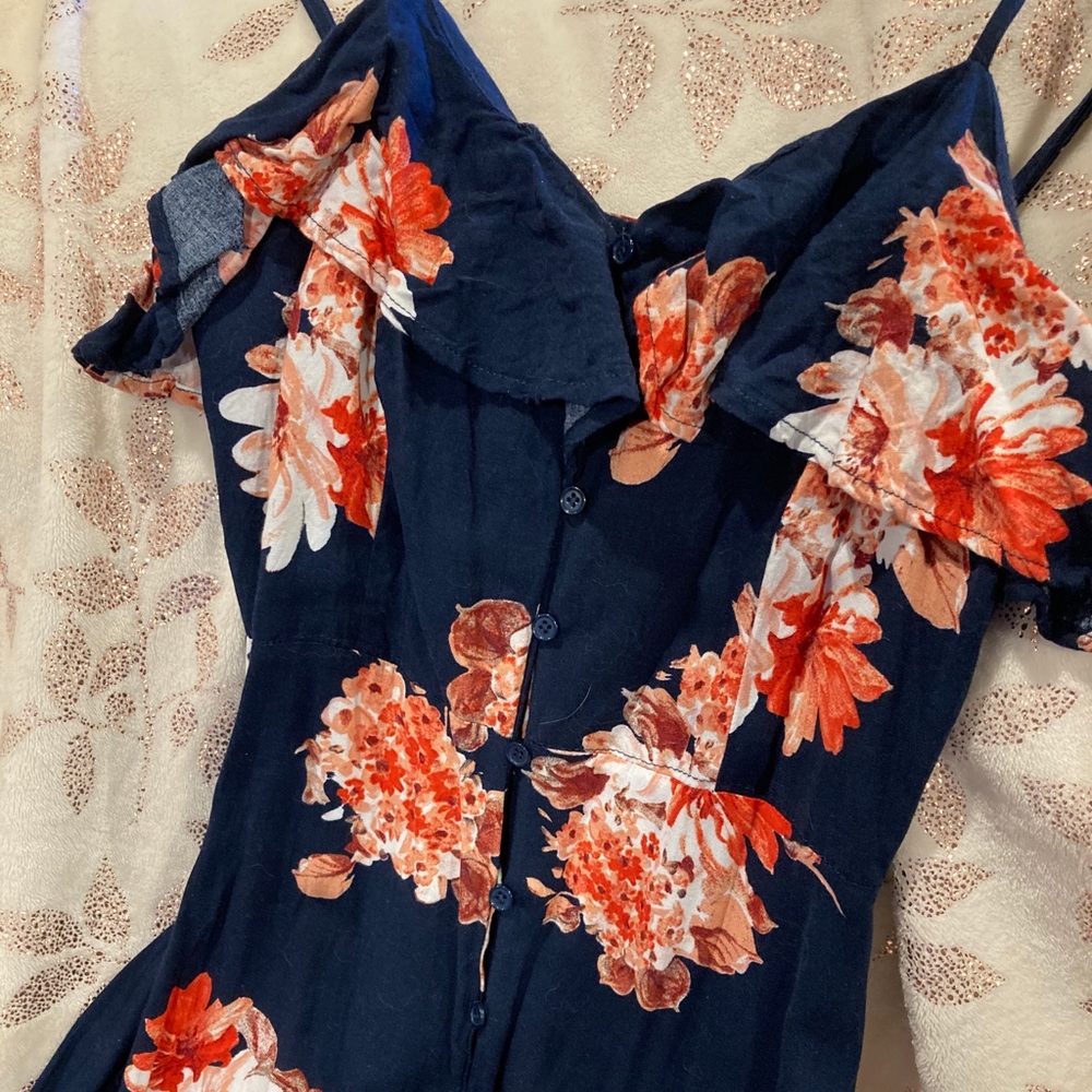 Flower Button Up Dress